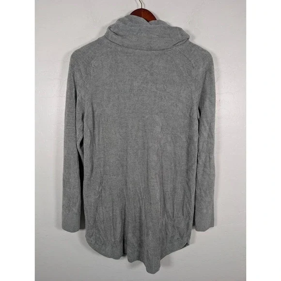 Barefoot Dreams Sweater Womens Small Gray Cowl Neck Cozy Chic Ultra Lite Soft - Picture 2 of 11
